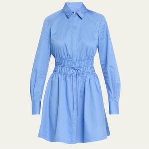 Jason Wu Light Blue Long Sleeve Mini Shirtdress with Cinched Waist